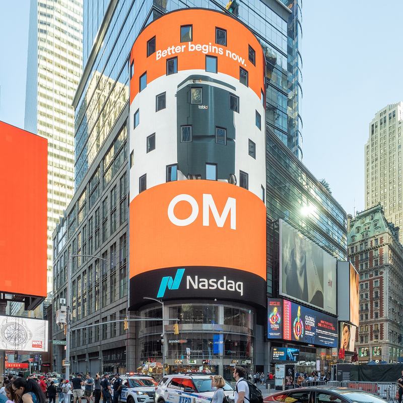 The Nasdaq MarketSite building in Times Square, New York
